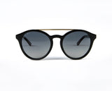 Black Round Mens Luxury Polarised Sunglasses