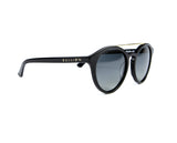 Black Round Mens Luxury Polarised Sunglasses