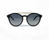 Black Round Mens Luxury Polarised Sunglasses